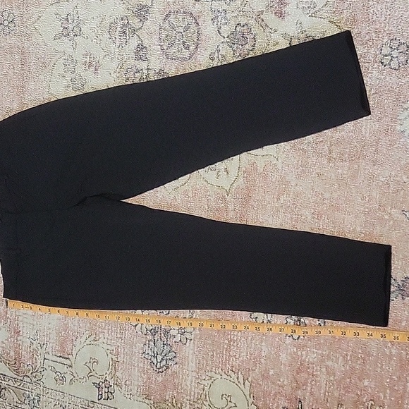 Theory Textured Black Cropped Polyester Wool Pants Size 6 - Picture 7 of 10